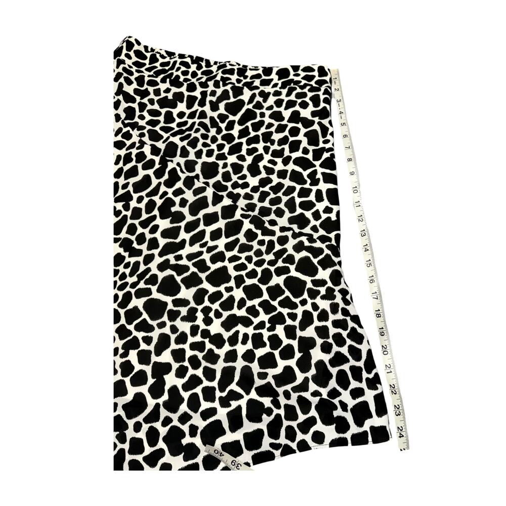 INC International Concepts Skirt Size 10 Black White Animal Print Lined - Picture 5 of 8